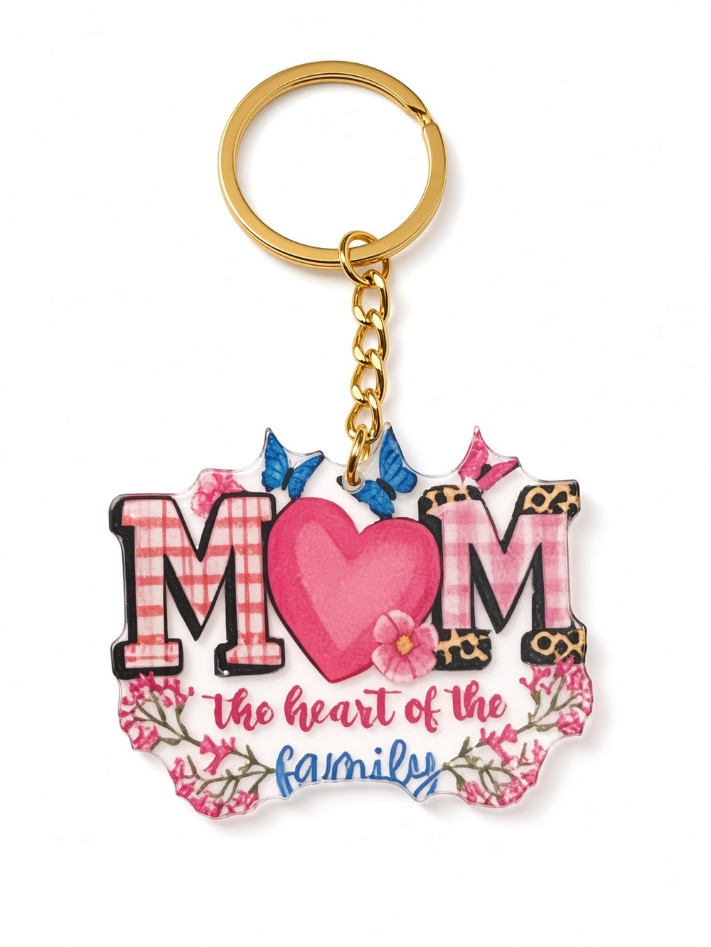 MOM family acrylic keychain